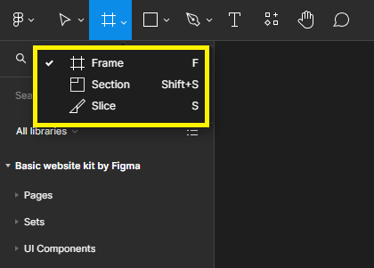 Figma frame section